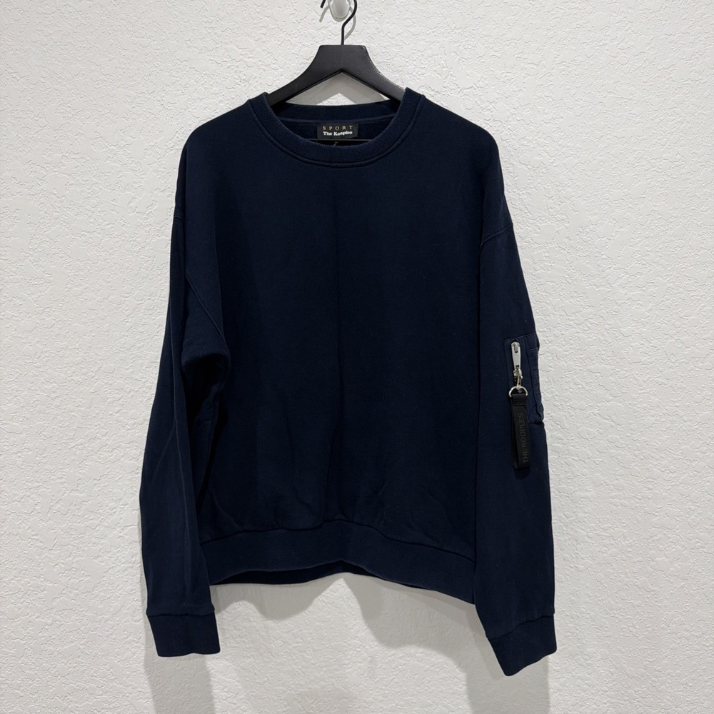 Sport The Kooples Relaxed Fit Zip Detail Navy Pullover Sweatshirt Men's Sz Large